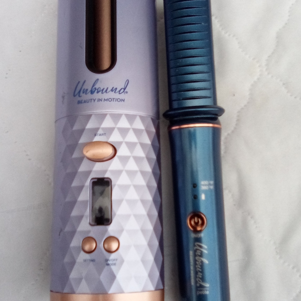 Cordless Auto Curler - Blue and Rose Gold